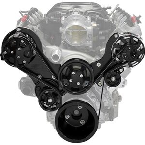 Billet Specialties - BLK13560 - LT4 TruTrac Pulley Syst em Black w/o PS & A/C