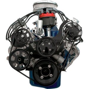Billet Specialties - BLK13605 - SBF Tru Trac Pulley System Black