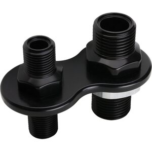 Billet Specialties - BLK66720 - A/C Bulkhead 2-Port Black