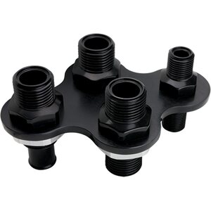 Billet Specialties - BLK66925 - A/C & Heat Bulkhead Push On 4-Port Black