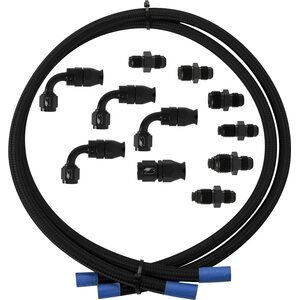 Billet Specialties - BLK77905 - Hose Kit Power Steering w/Pump Mount Reservoir