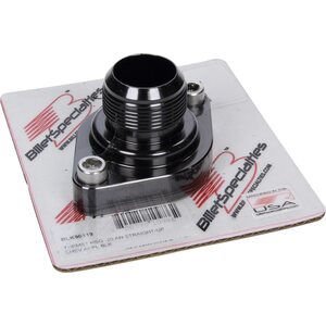 Billet Specialties - BLK90119 - Thermostat Housing -20AN Straight Up Chevy Black