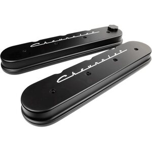 Billet Specialties - BLK95423 - LS Series Motor Valve Co vers Blk Chevrolet Logo