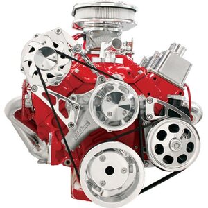 Billet Specialties - FM2111PC - SBC LWP Serpentine Conversion KIt Black