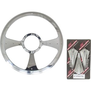 Billet Specialties - P30092 - Stiletto - Profile Steering Wheel 14in