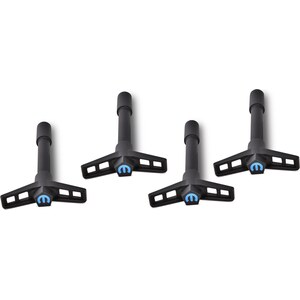 Proform - 440-756 - Mopar V/C Wing Nuts Blk Crinkle Blue Emblem