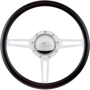 Billet Specialties - 30137 - Steering Wheel 1/2 Wrap 14in Split Spoke