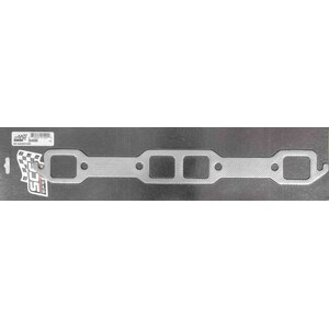 SCE Gaskets - 264080 - BBM Exhaust Gaskets  - 1.900 x 1.650 in Rectangle Port - Graphite - Mopar B / RB-Series