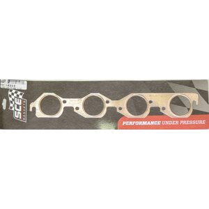 SCE Gaskets - 4213 - Bbc Round Port Copper Exhaust Gasket Set - Pro Copper - 2.250 In Round Port - Copper - Big Block Chevy