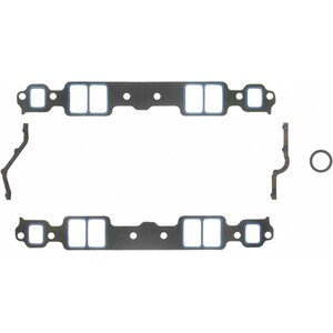 Fel-Pro - 1205 - Intake Manifold Gasket - 0.060 in Thick - Composite - 1.280 x 2.090 in Rect Port - SBC