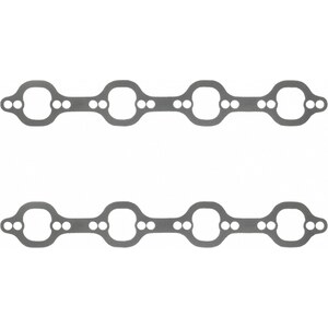 Fel-Pro - 1487 - Fel-Pro - Pro - 1487 - Sb Ford Header Gaskets 260-302 - 1.420 X 1.620 In Peanut Port - Steel Core Laminate - Spread Port Heads - Small Block Ford