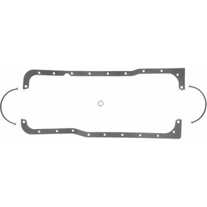 Fel-Pro - 1809 - Oil Pan Gasket - 0.094 in Thick - Multi-Piece - Rubber Coated Fiber - SBF