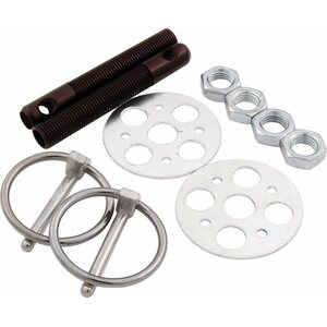 Allstar Performance - 18473 - LW Alum Hood Pin Kit 3/8in Black