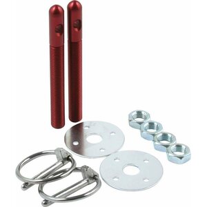 Allstar Performance - 18481 - Alum Hood Pin Kit 3/8in Red