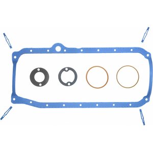 Fel-Pro - OS 34500 R - Oil Pan Gasket - 1 Piece - Plastic Core Silicone Rubber - Sbc
