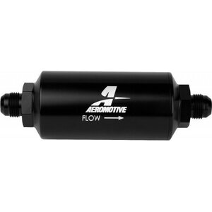 Aeromotive - 12375 - 8an Inline Fuel Filter 10 Micron 2in OD Black