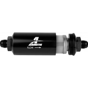 Aeromotive - 12379 - 8an Inline Fuel Filter 100 Micron 2in OD Black