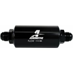 Aeromotive - 12388 - 10an Inline Fuel Filter 40 Micron 2in OD Black