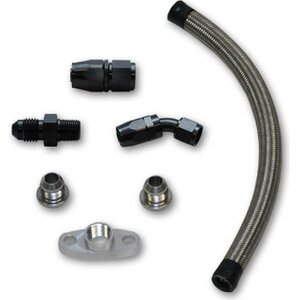 Vibrant Performance - 10282 - Universal Oil Drain Kit For T3/T4 Top Mount Turbo