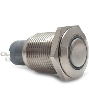 AutoLoc - AUTSW39R - 16mm Latching Billet But ton with LED Red Ring