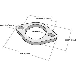 Vibrant Performance - 1474S - 2-Bolt Stainless Steel Flange (2.75in I.D.) Each
