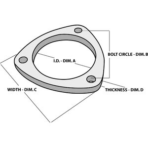 Vibrant Performance - 1483 - 3-Bolt Stainless Steel Flanges 3In I.D.