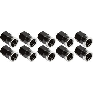 Allstar Performance - 72058 - QC Cover Nuts Short Black 10pk