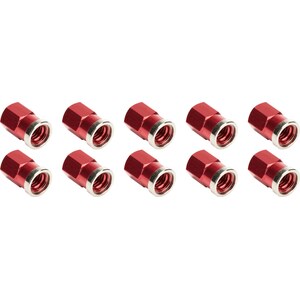 Allstar Performance - 72059 - QC Cover Nuts Short Red 10pk