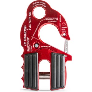 Factor 55 - 00250-01 - Ultrahook Winch Hook W/Shackle Mount Red