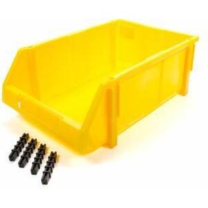 Triple X Race Components - PA-PBIN-8005-ORD - Plastic Storage Bin Small Yellow 7x5x3