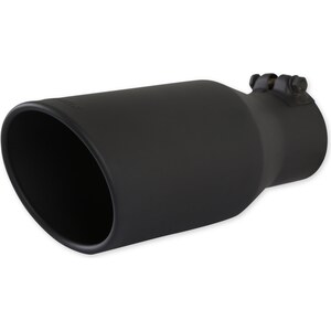 Flowmaster 15406B - SS Exhaust Tip Black  - 3in Inlet Pipe Diameter - 4.5 in Round  Outlet