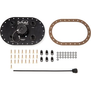 Schultz Racing Fuel Cells - SFP100-10 - Filler Plate Alum 10an Outlet Billet Cap
