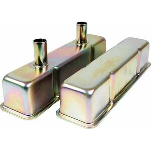Allstar Performance - 26145 - Valve Covers SBC Steel Zinc w/Tubes