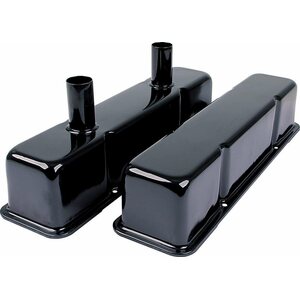 Allstar Performance - 26147 - Valve Covers SBC Steel Black w/Tubes