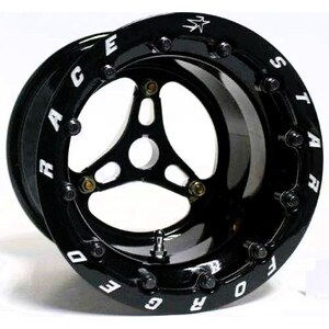 Race Star Industries - 53-88SBL - 53 Jr Dragster 8x8 Singl e Beadlock Gloss Black