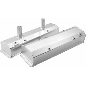 Allstar Performance - 26171 - Valve Covers SBC Fab Aluminum w/Tubes