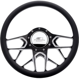 Billet Specialties - BC30107 - Steering Wheel 1/2 Wrap 14in Redline Black