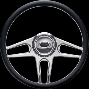 Billet Specialties - 34051 - Steering Wheel 1/2 Wrap 15.5in Tec 5 Polished