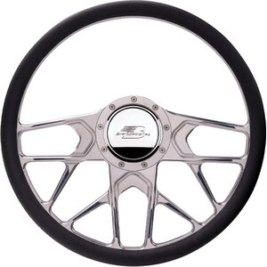 Billet Specialties - 34107 - Steering Wheel 1/2 Wrap 15.5in Redline Polished