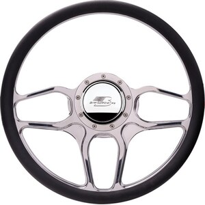 Billet Specialties - 34102 - Steering Wheel 1/2 Wrap 15.5in Win Lite Polished