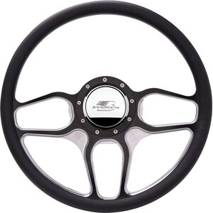 Billet Specialties - BC34102 - Steering Wheel 1/2 Wrap 15.5in Win Lite Black