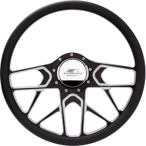 Billet Specialties - BC34107 - Steering Wheel 1/2 Wrap 15.5in Redline Black