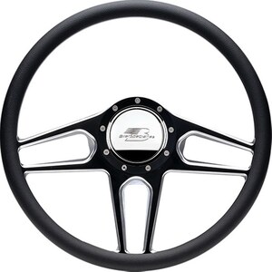 Billet Specialties - BC34051 - Steering Wheel 1/2 Wrap 15.5in Tec 5 Black