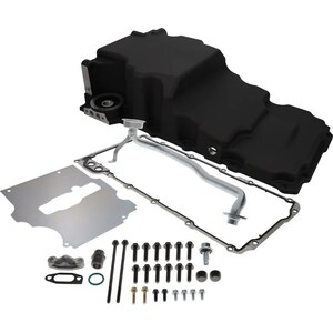 Top Street Performance - 81075BK - LS Low Profile Retrofit Black Oil Pan