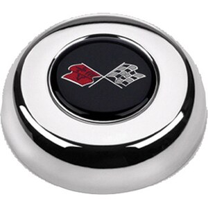Grant - 5632 - Chrome Horn Button Corvette Flags