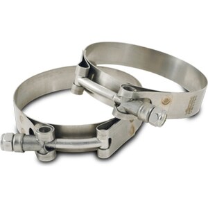 Vibrant Performance - 27804 - Stainless T-Bolt Clamps Pair 1.890 to 2.100