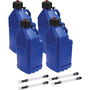 Allstar Performance - ALL40122-4 - Utility Jug 5 Gal w/ Filler Hose Blue 4pk