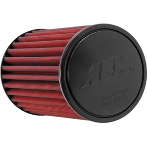 AEM - AEM-21-2109DK - Air Filter Element - Clamp-On - Conical - 6 in Base - 5.125 in Top Diameter - 8.875 in Tall - 3.25 in Flange - Synthetic - Red - Universal