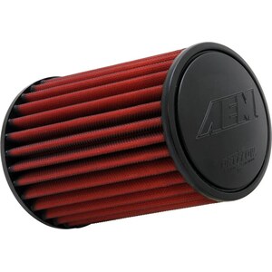 AEM - AEM-21-2038DK - Air Filter Element - DryFlow - Clamp-On - Conical - 6 in Base - 5-1/8 in Top Diameter - 8-1/8 in Tall - 3 in Flange - Synthetic - Red - Universal