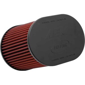 AEM - AEM-21-2259DK - Air Filter Element - Tapered Oval - 10.5 x 8 in Base - 9.5 x 6.75 in Top - 9 in Tall - 4 in Flange - Synthetic - Red - Universal